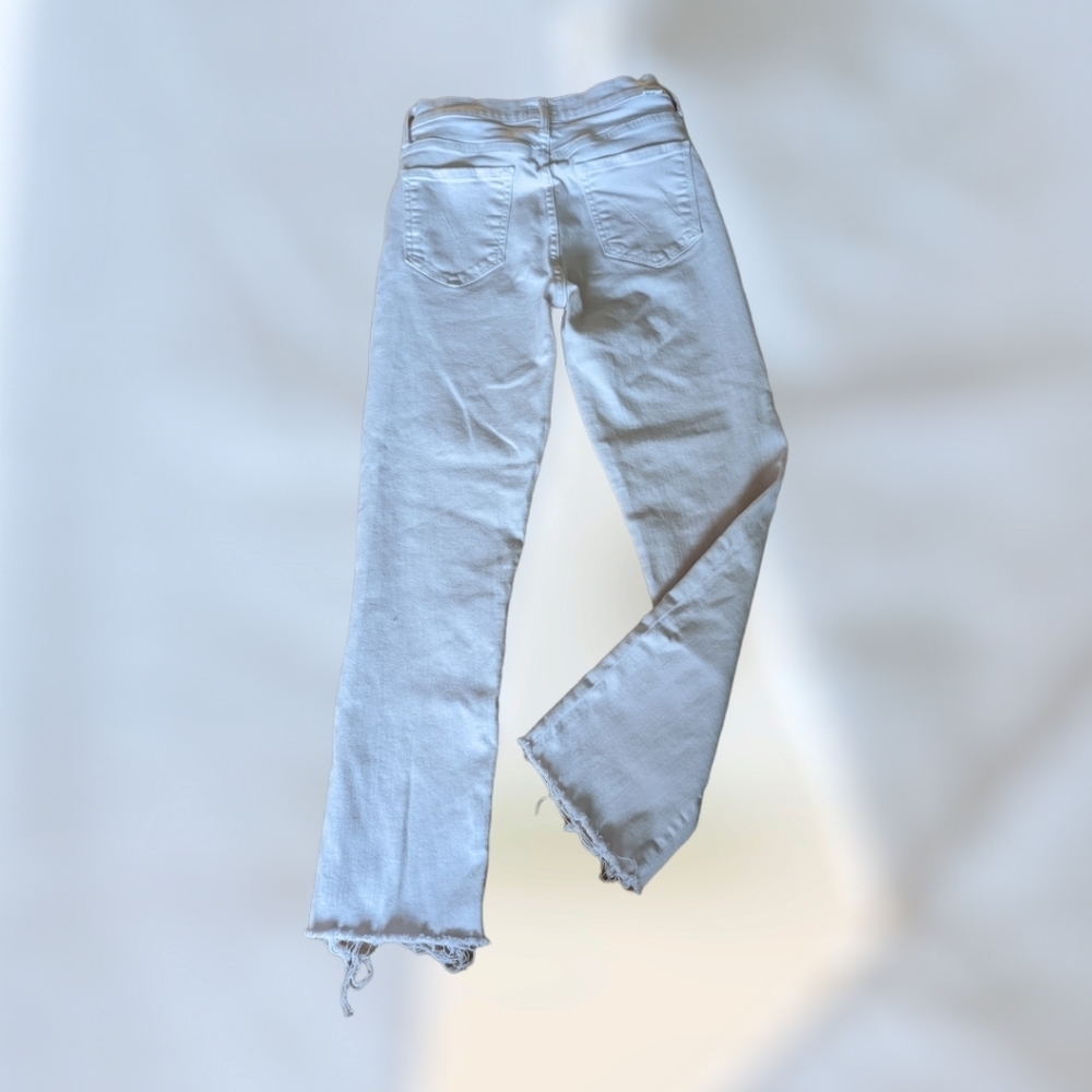 Mother Denim High Waisted Rascal Crop Fray - Picture 3 of 7